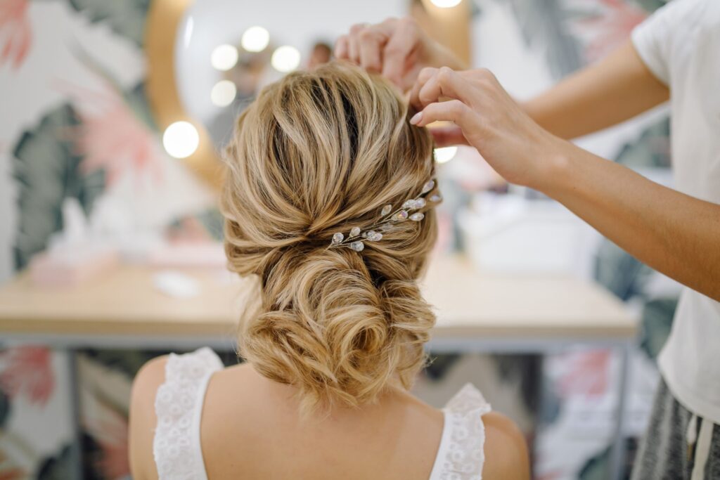 Hair and makeup stylists give you the freedom of choice on your wedding day