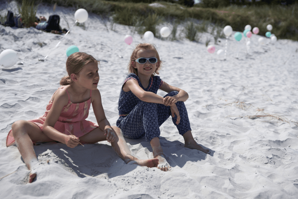 Childcare during a beach wedding on Bornholm can be easily arranged.