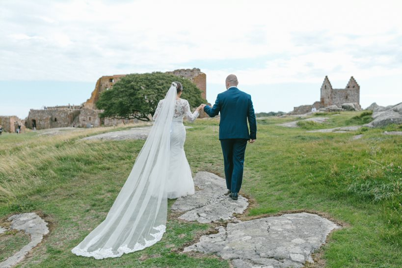 Hammershus Fortress is a popular wedding venue on Bornholm.