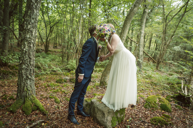 Bornholm's forests are the perfect place for that all-important wedding picture.