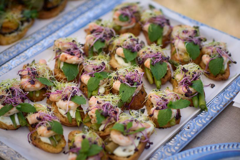 A Danish wedding buffet presented during a wedding party on Bornholm in Denmark.