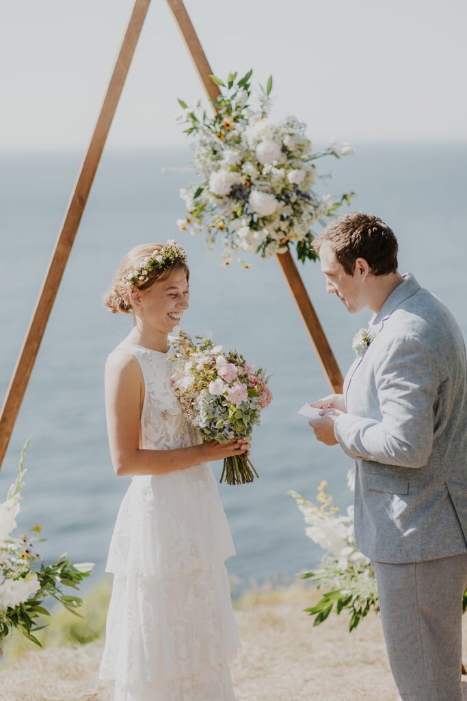 Wedding planners in Denmark arranged for a beach wedding on Bornholm.