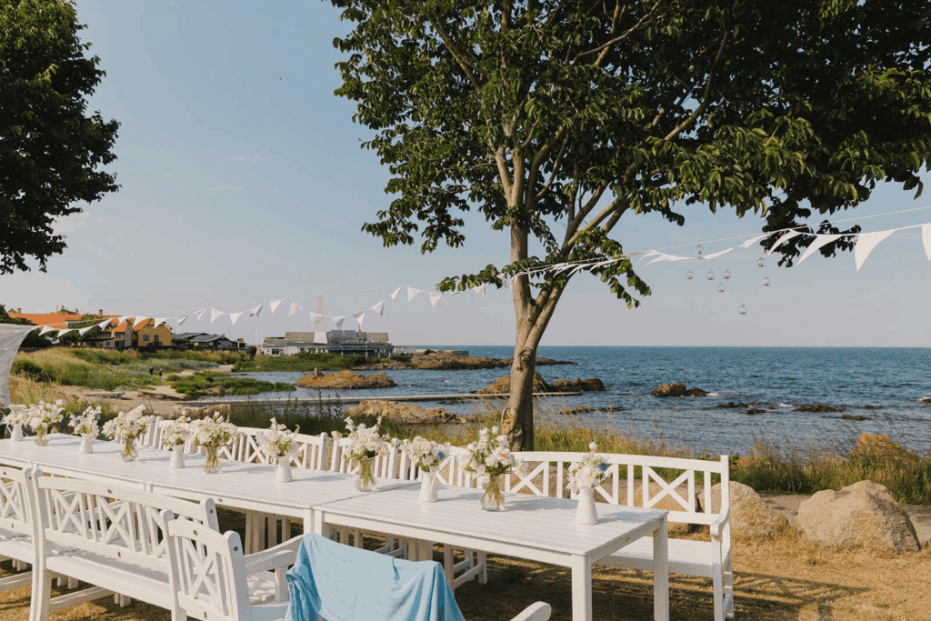A wedding reception on Bornholm has the Danish tradition ofserving excellent food.